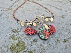 Necklace with red berries