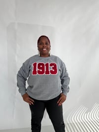 Image 1 of  1913 SEQUIN GRAY CREWNECK