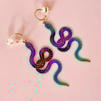 Image 1 of Large Rainbow Snake Half Hoops