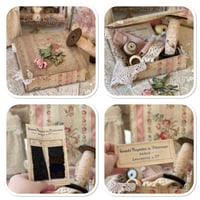 Image 3 of vintage french square boudoir box pretty floral box