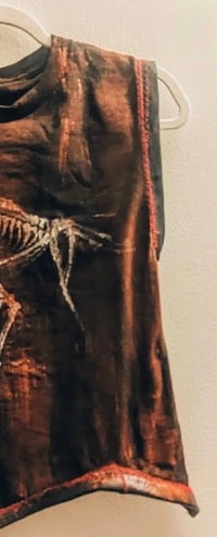 Image 3 of Hand-painted bird skeleton shirt 