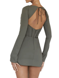 Image 3 of Long Sleeve Corset Dress