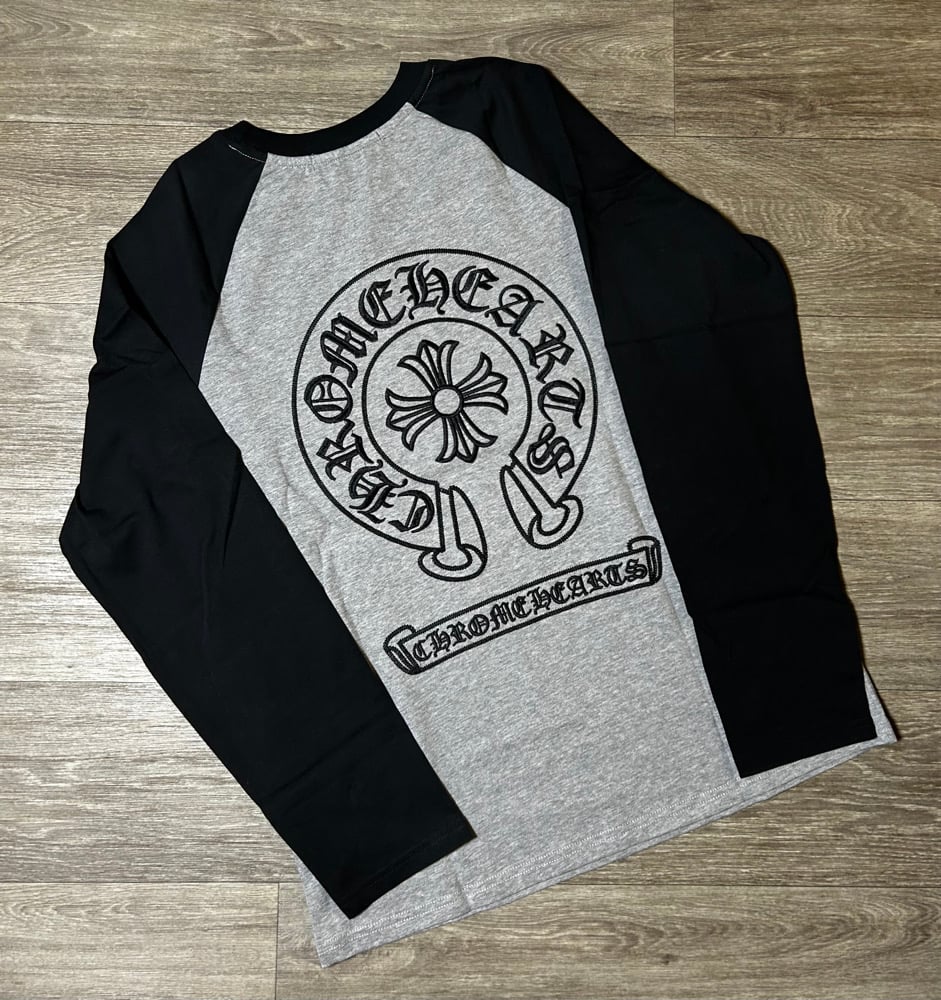 Image of Chrome Hrts Gray Long Sleeve Shirt