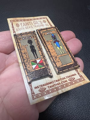 Image of Disneyland Classic “Tiki Room Bathrooms” Enamel Pin Set