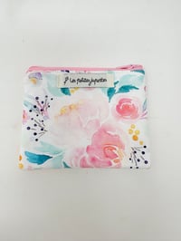 Image 1 of Porte-monnaie LA DISCRÈTE Coton fleuri pastel 