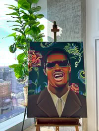 Image 2 of Stevie Wonder Original Canvas 30x40in