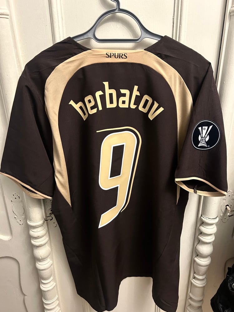 Image of PRE ORDER: Tottenham Hotspur “BERBATOV 9” 2006/07 Third Shirt + UEFA Cup patch (M)