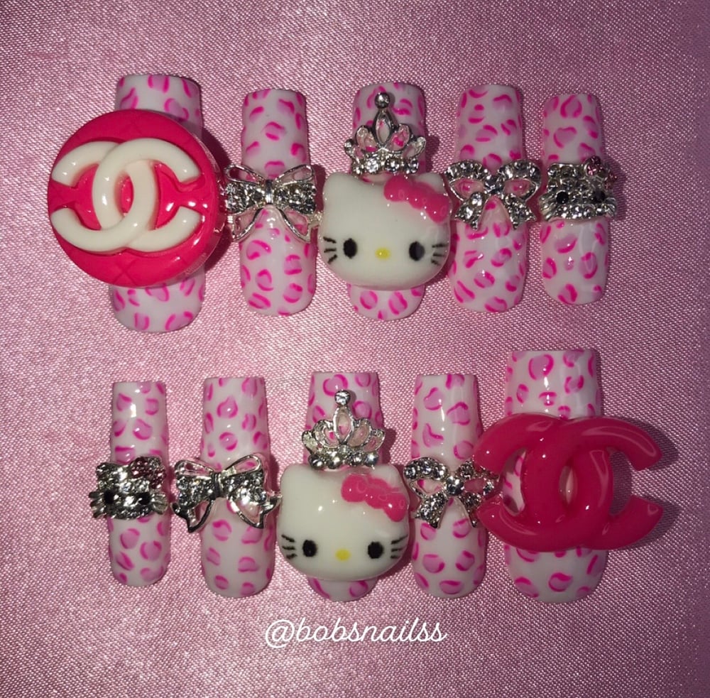 Image of RTS Size S Bobs Nails Sizing Long Square CC Hello Kitty
