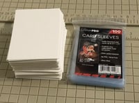 Image 1 of 100 ACEO Cards & Sleeves, Blank 140 lb Watercolor Paper 2.5 x 3.5 White Fabriano