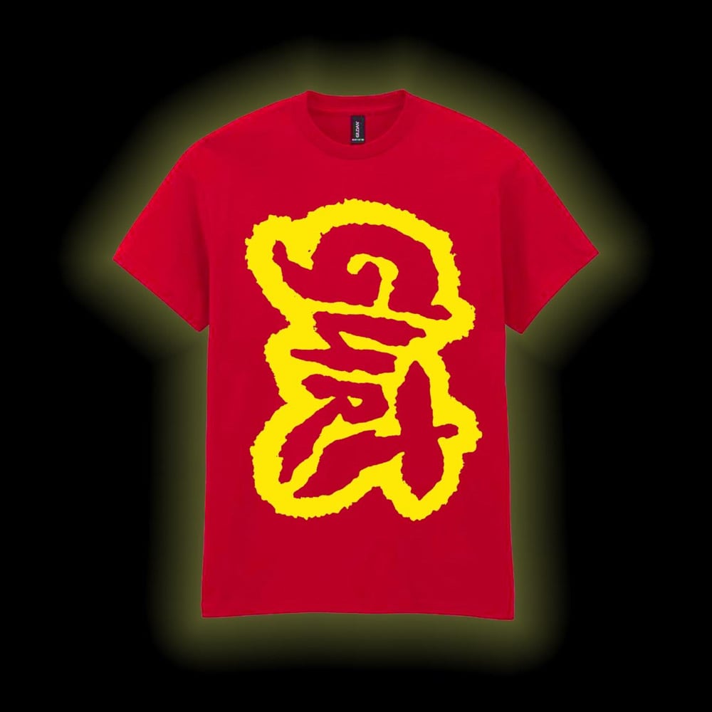 Image of MEGA LOGO SHIRT - Red and Yellow