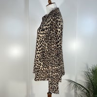 Image 3 of CYNTHIA ROWLEY leopard button down shirt