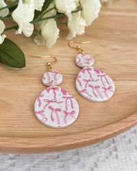 Image 7 of Breast Cancer Pink Ribbon Earrings 
