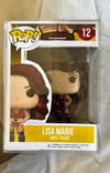 CUSTOM LISA MARIE VARON POP FIGURE WHITE & RED *AUTOGRAPHED & NUMBERED* + SIGNED 8x10 & TRADING CARD