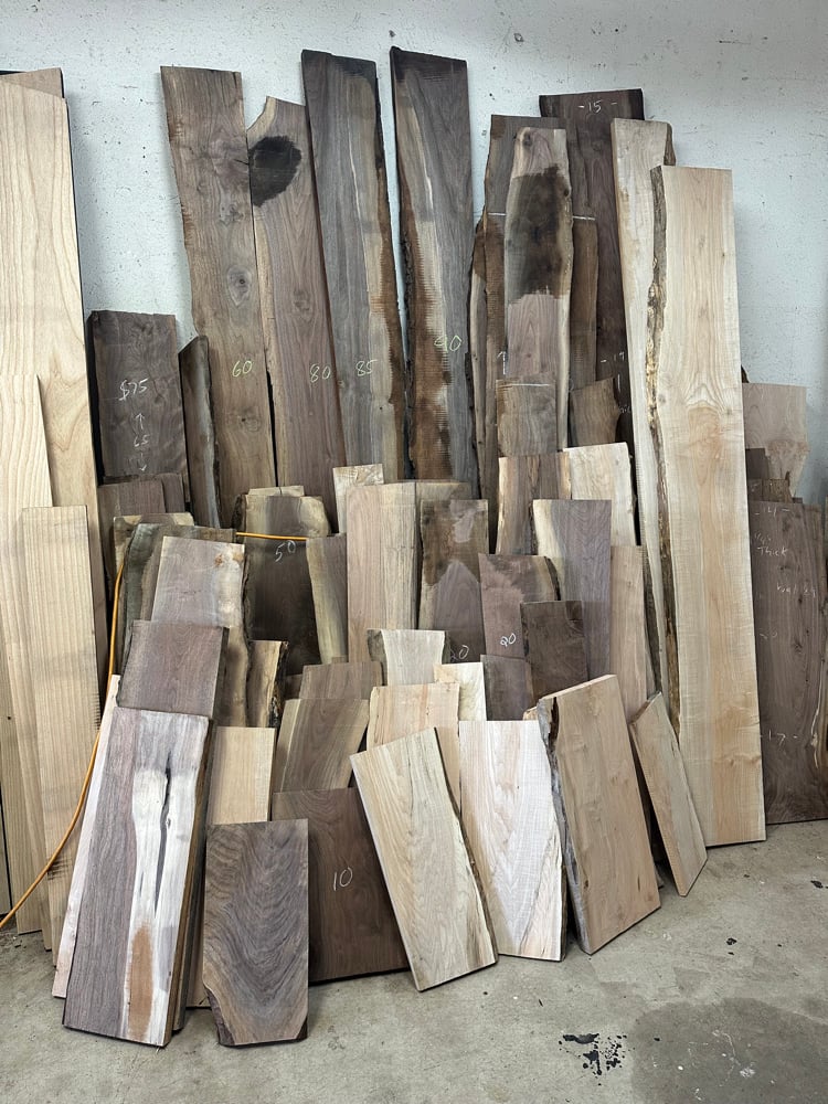 charcuterie stock and 5/4 6/4 live edge