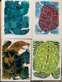 Image 1 of X4 Pack Turtles Prints