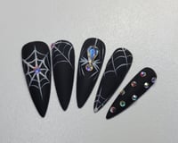 Image 4 of Black spider Press On Nails