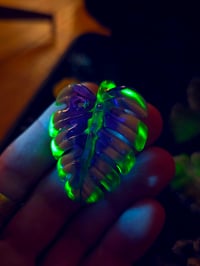 Image 4 of Purple variegated monstera pendant (uv reactive) 🌿