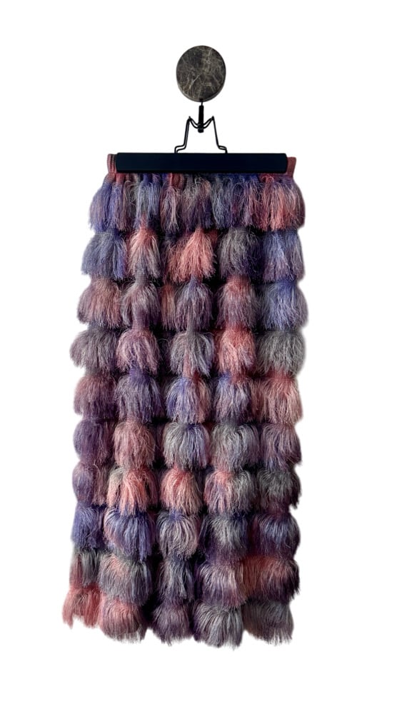 PURPLE FRINGES SKIRT
