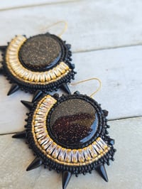 Image 2 of Black Gold earrings 