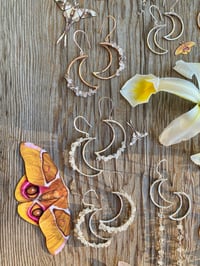 Image 5 of Crystal Encrusted Crescent Moon Earrings