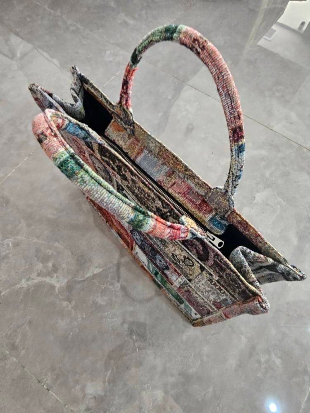 Foreign Currency Tapestry Purse 