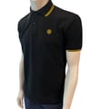 Ashman Tipped polo in Black and Yellow 