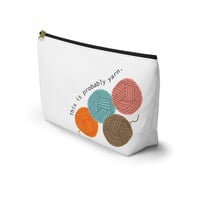 Image 1 of this is probably yarn // accessory pouch with t bottom