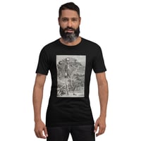 Image 5 of Antique Anatomical Illustration Human Skeleton and Landscape Unisex t-shirt