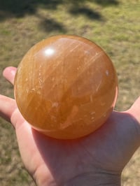 Image 8 of Honey Calcite Sphere #2389
