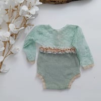 Image 3 of Newborn girls bodysuit | Fiorenza | aquamarine