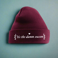 Image 2 of Tis the damn season beanie hat 