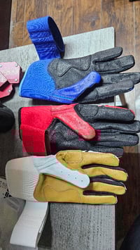 Image 4 of StrikeOut Nation Apparel Batting gloves Long Cuff Red