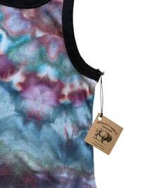 Image 6 of S Ladies Fitted Knit Contrast Tank in Earthy Watercolor Ice Dye