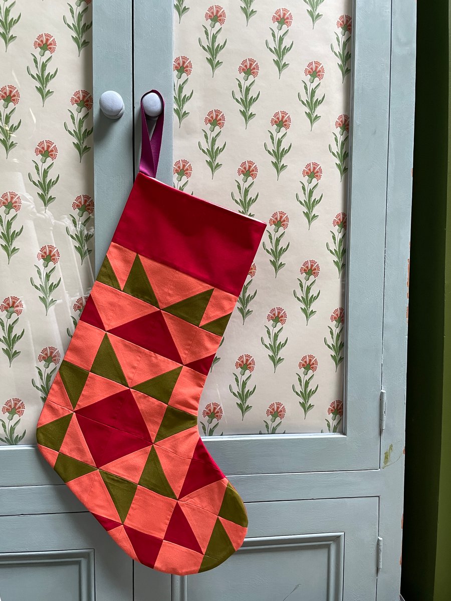 Free Christmas Stocking Sewing Pattern with Toe Patch - Coral + Co.