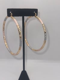 Large Tri Color Hoops 