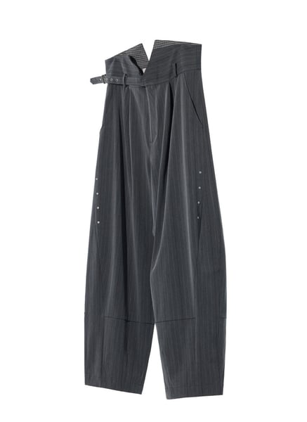 Image of EQUALNEAR - Groundline Wide Pants (Grey)
