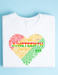 Image 1 of Juneteenth Heart shirt