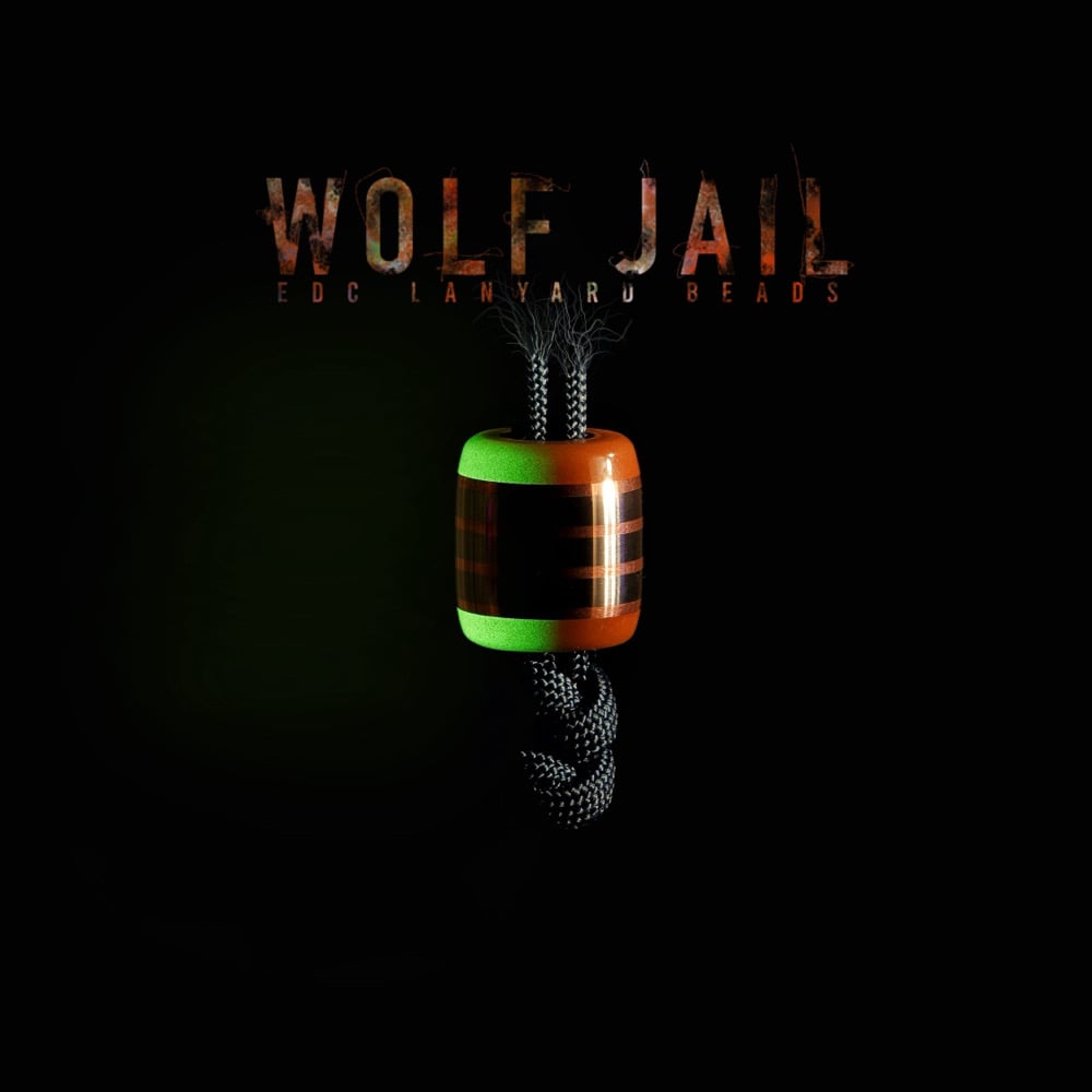 Wolf Jail EDC lanyard beads (GLOW)