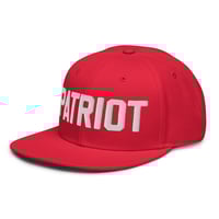Image 4 of PATRIOT Red and White Snapback Hat from PatriotsCo.com