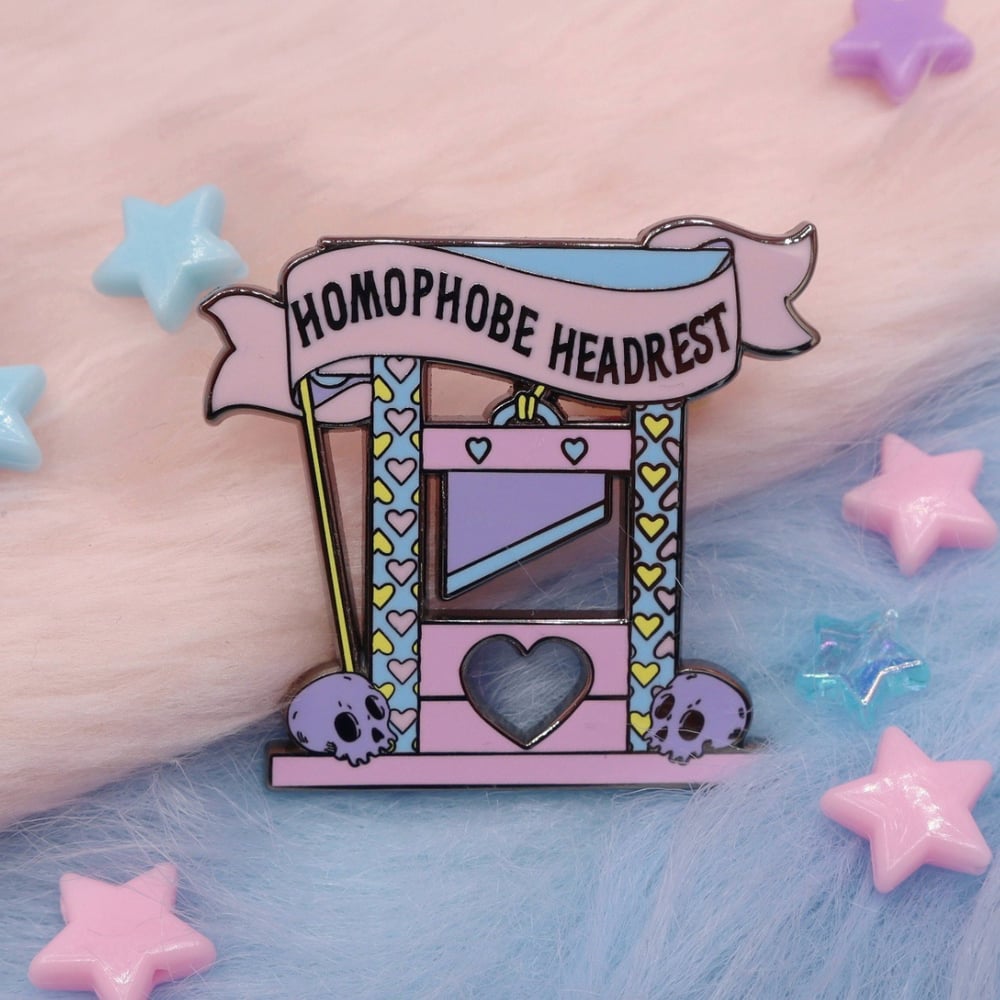 Image of Homophobe Headrest Enamel Pin