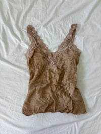 Image 4 of 00s brown lace tank top // L