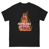 Image 1 of POPELESS & THE APOSTATES - BURN T-SHIRT