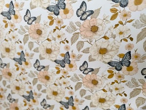 Image of vintage bloom butterfly