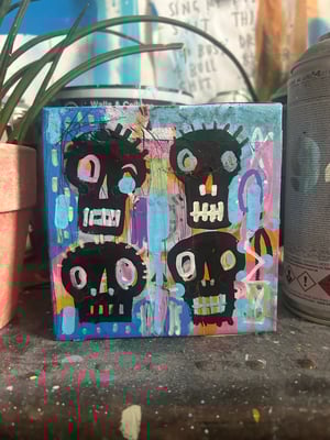 Image of 4 SKULS canvas