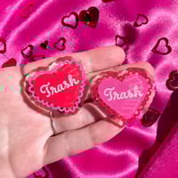 Image 2 of Trash Heart Valentines Pins