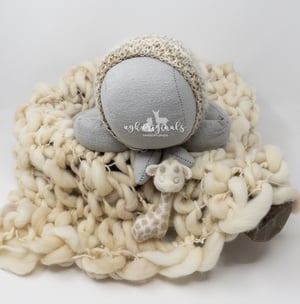 Image of creamy oatmeal newborn photography prop set