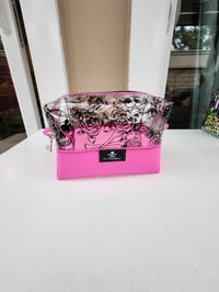 Image 4 of Skull and vinyl clear pouch