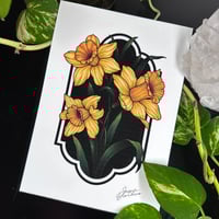 Image 2 of Daffodil & Jackalope Print Set of 2 A5 copy