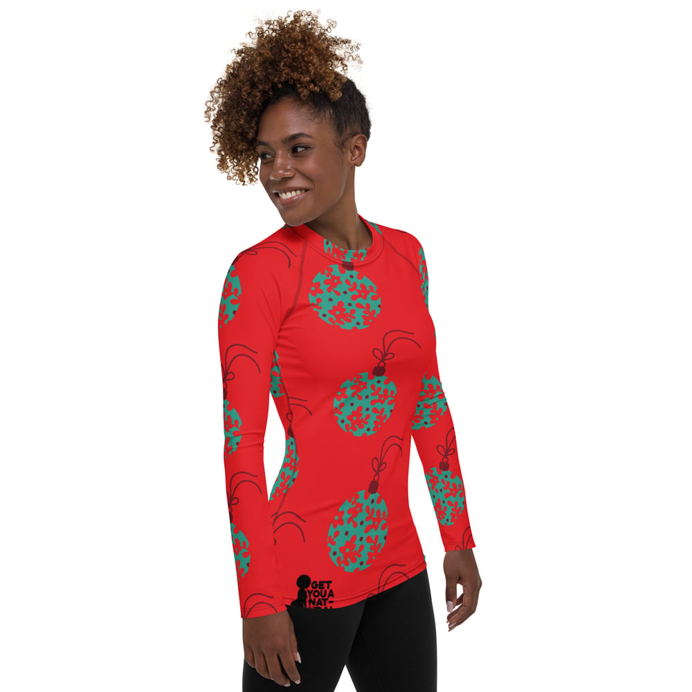 Image of Christmas Balls Women's Rash Guard