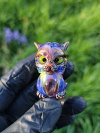 Image 2 of Purple Green Multi Kitty Pendant